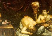 CAGNACCI, Guido Sleeping Christ with Zacharias John the Baptist oil painting picture wholesale